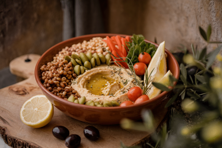 Mediterranean Bowl with Hummus and Grains: The Meal You Didn’t Know You Needed