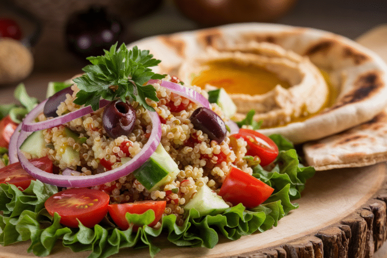Mediterranean Quinoa Salad with Hummus: The Lunch Hero You Deserve