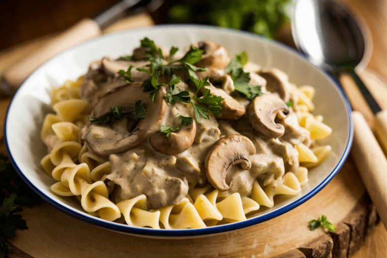 Mushroom Stroganoff with Cashew Cream: The Creamy Comfort Bomb You Need