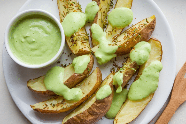 Baked Potato Wedges with Avocado Ranch: The Snack You Didn’t Know You Needed