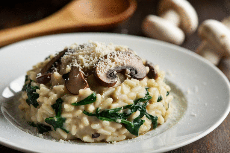 Mushroom and Spinach Risotto: Creamy, Dreamy, and Worth Every Stir