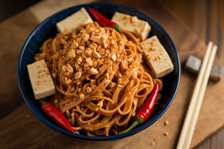 Thai Peanut Noodles with Tofu: The Unstoppable Flavor Bomb