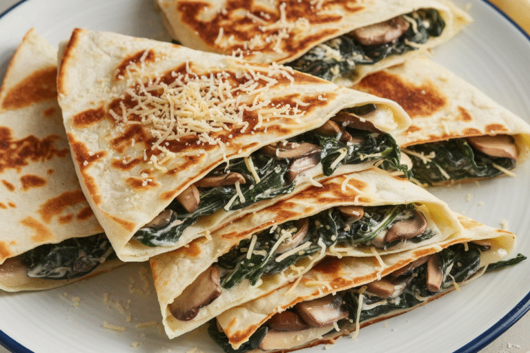Hungry Yet? Creamy Spinach & Mushroom Quesadillas Are Your Next Obsession