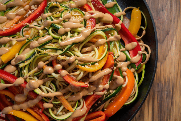 Zucchini Noodle Stir-Fry with Peanut Sauce: The Low-Carb Game Changer