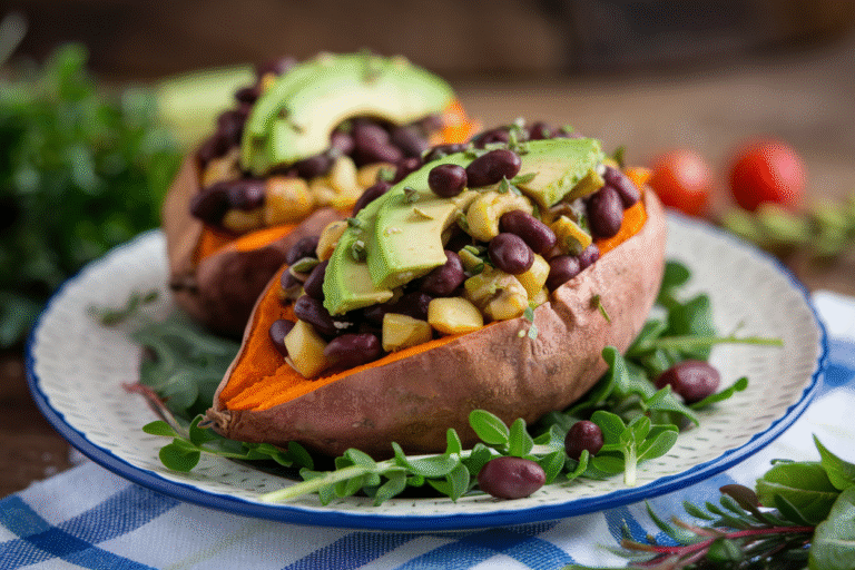Stuffed Sweet Potatoes with Black Beans and Avocado: The Meal You Didn’t Know You Needed