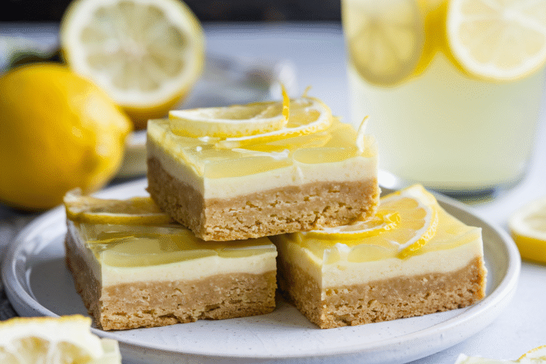 Zesty Lemon Bars (Eggless & Dairy-Free)