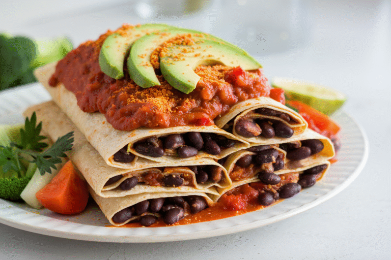 Black Bean Enchiladas (Whole Food Plant-Based)