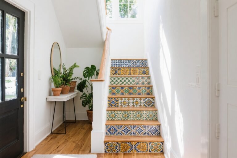 6 Colorful Tile Staircases You’ll Want to Copy Immediately