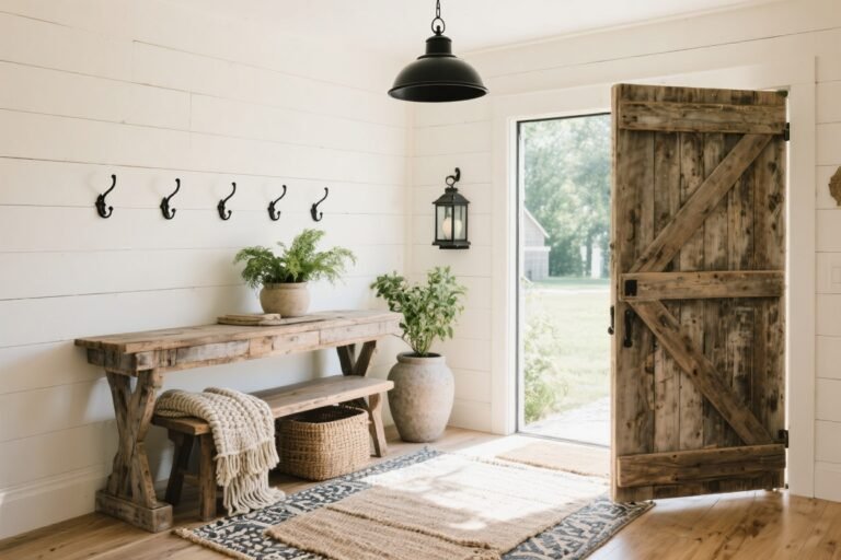 7 Rustic Farmhouse Entryways That Feel Inviting (and Instantly Cozy)