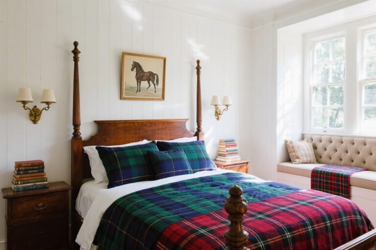 8 Vintage Prep Bedrooms With Plaid Perfection You’ll Want to Copy Asap