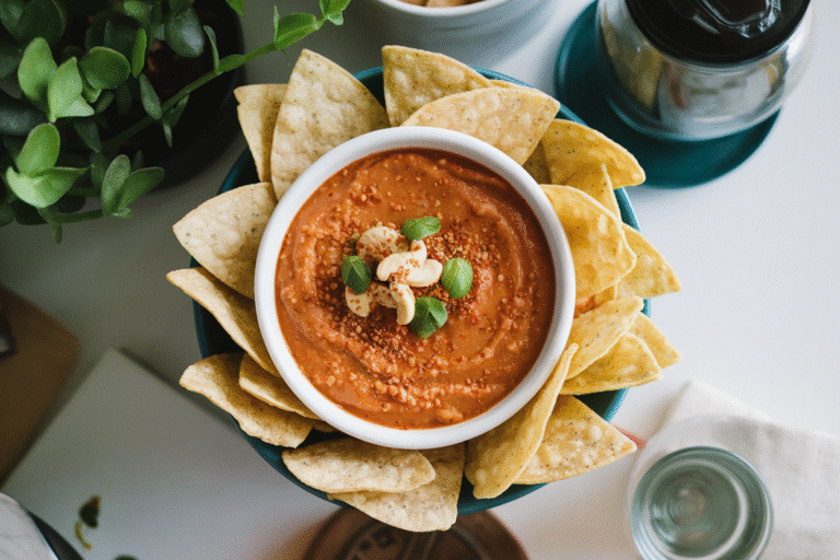 This Vegan Queso Dip with Tortilla Chips Is So Creamy You’ll Forget It’s Dairy-Free